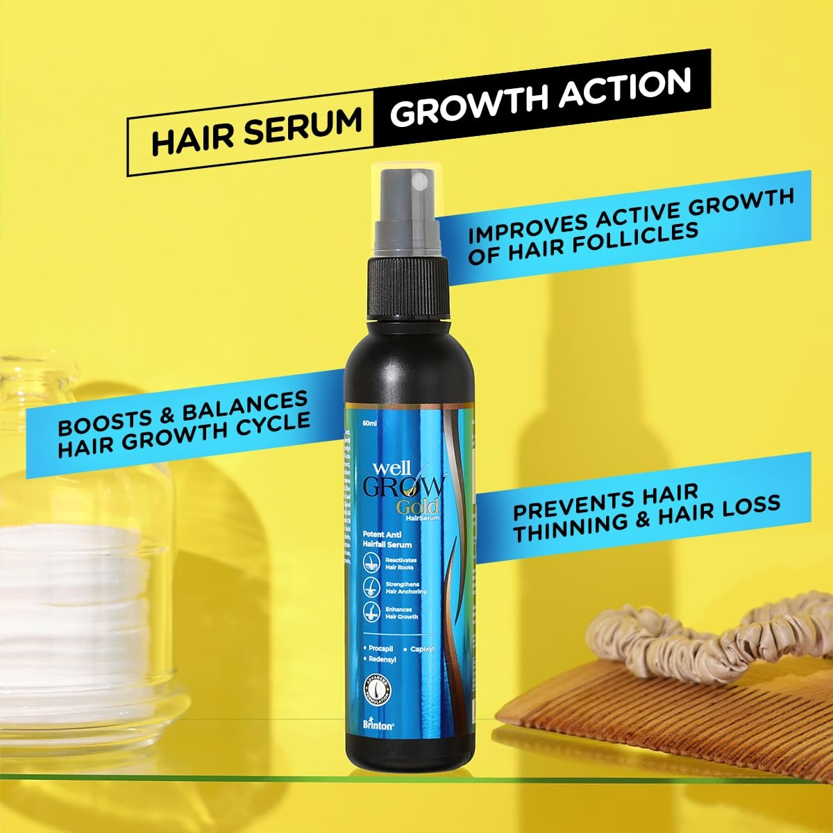 Brinton WellGrow Gold Hair Serum | Grocsy