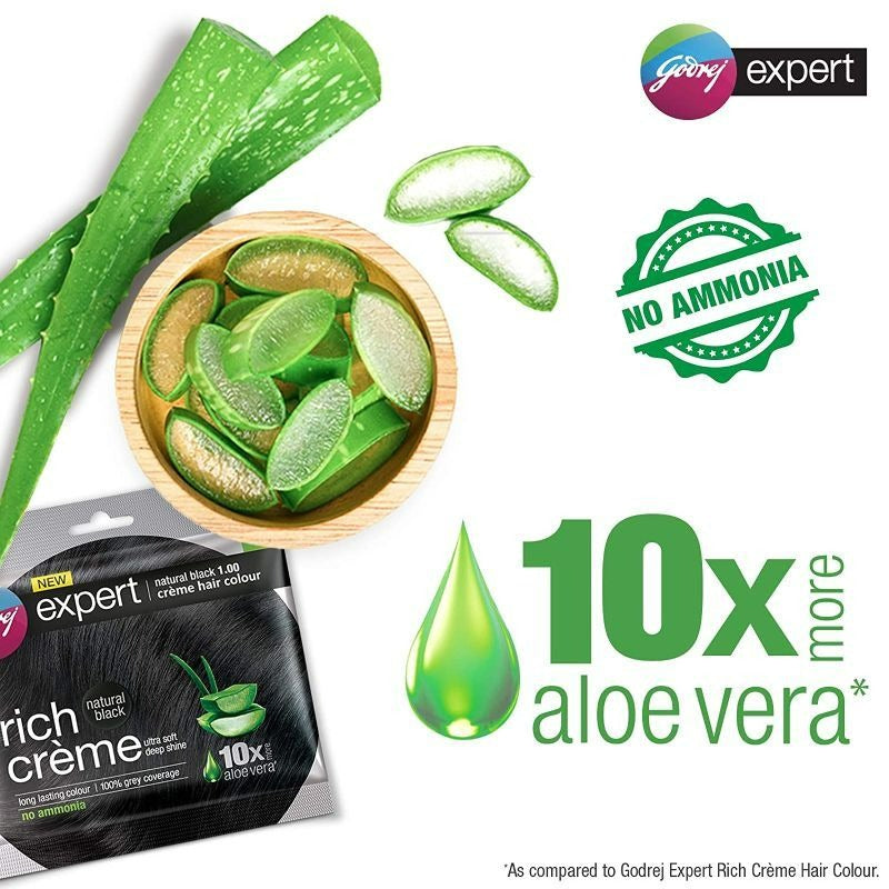 Godrej Expert Rich Creme Hair Natural Black Colour | Grocsy