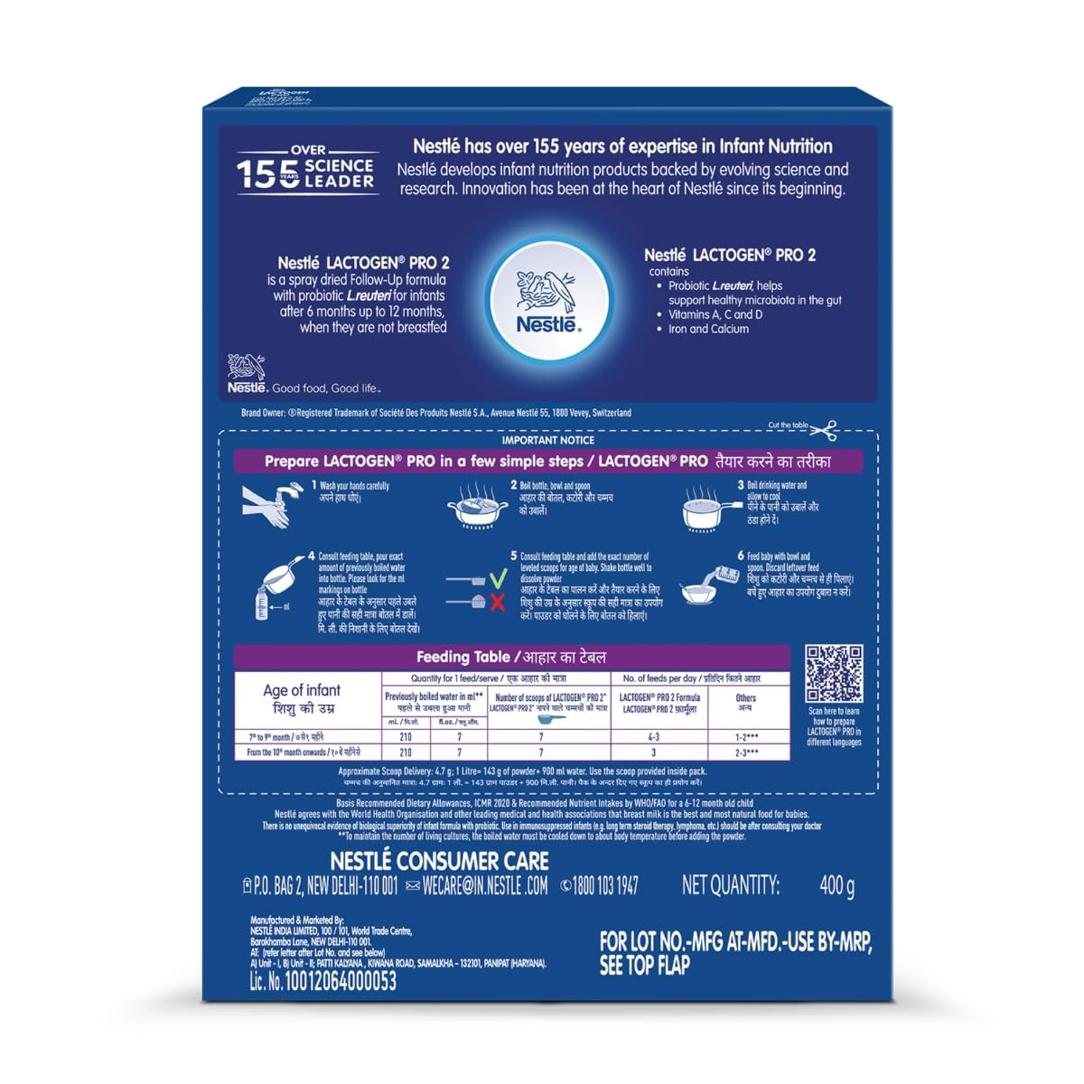 Nestle Lactogen Infant Formula Powder After 6 months Stage 2 | Grocsy