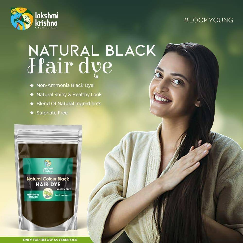 Lakshmi Krishna Naturals Colour Black Hair Dye | Grocsy