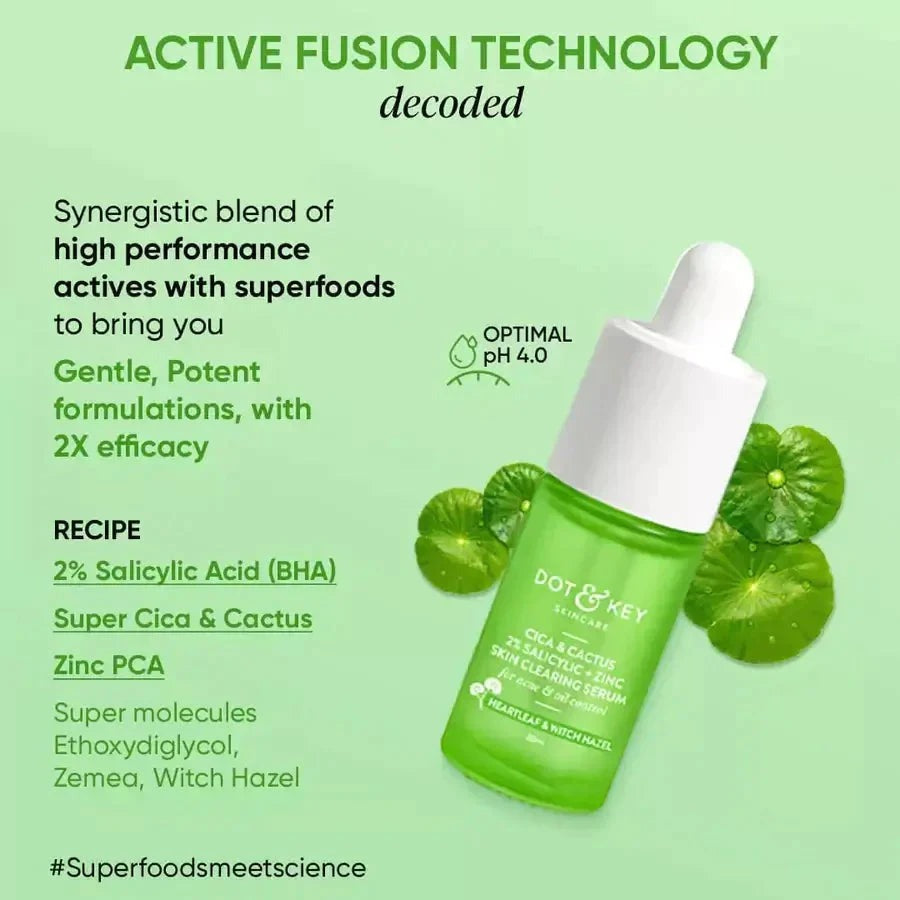 Dot & Key 2% Salicylic + Zinc Acne Busting Face Serum For Acne & Oil Control | Grocsy