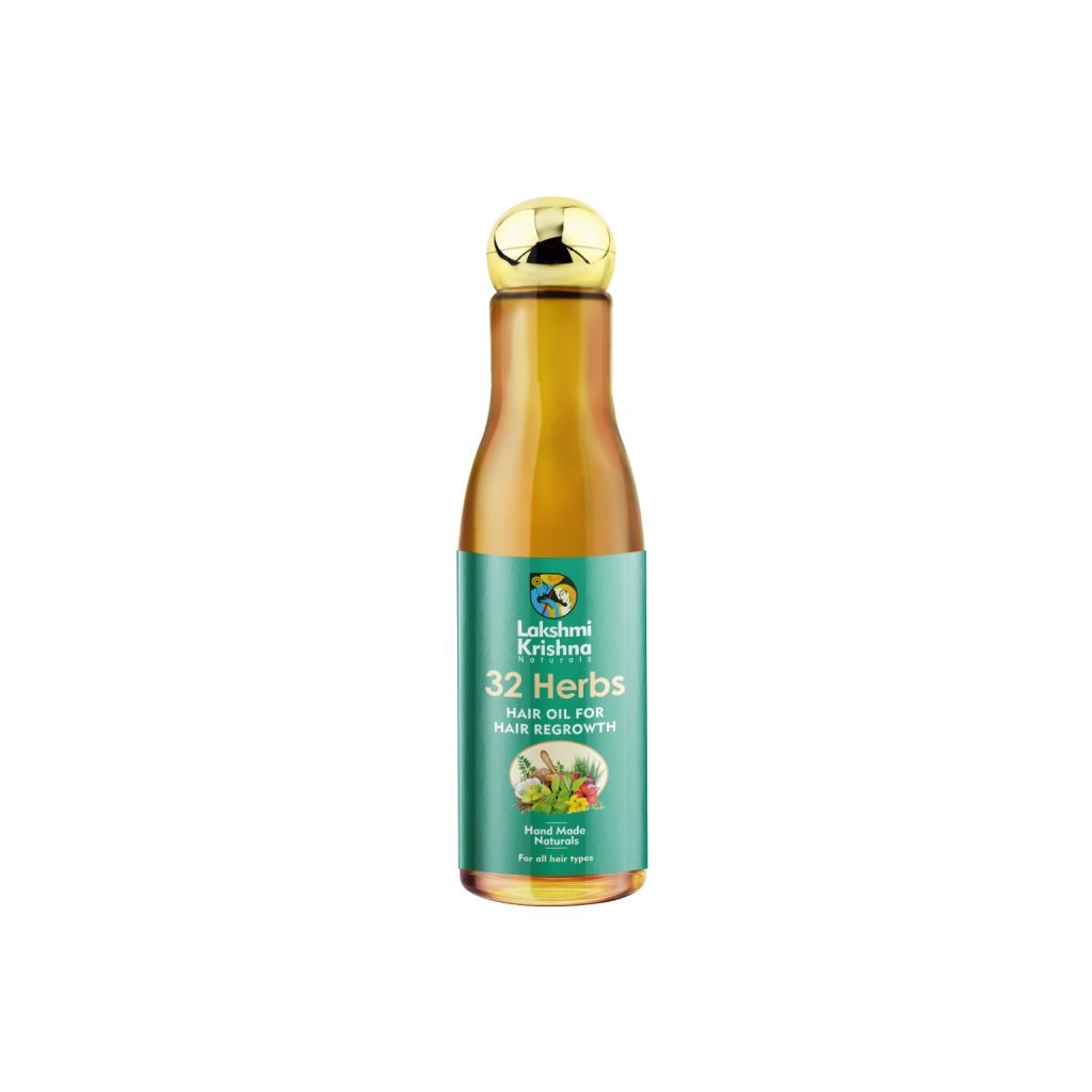 Lakshmi Krishna Naturals 32 Herbs Hair Oil for Hair Regrowth | Grocsy