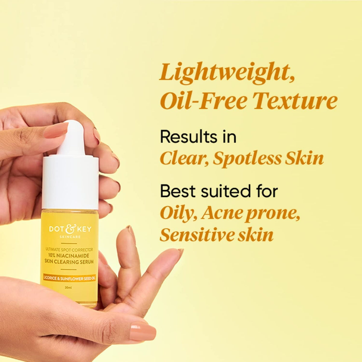 Dot & Key 10% Niacinamide Skin Clearing Face Serum With 10% Niacinamide, 1% Zinc & Sunflower Seed Oil | Grocsy