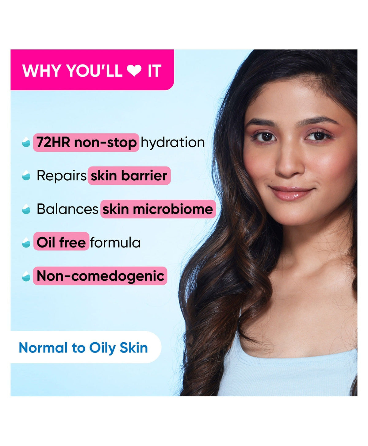 Dot & Key 72 Hr Hydrating Probiotic Face Gel With With Hyaluronic Acid, Kombucha & Rice Water | Grocsy