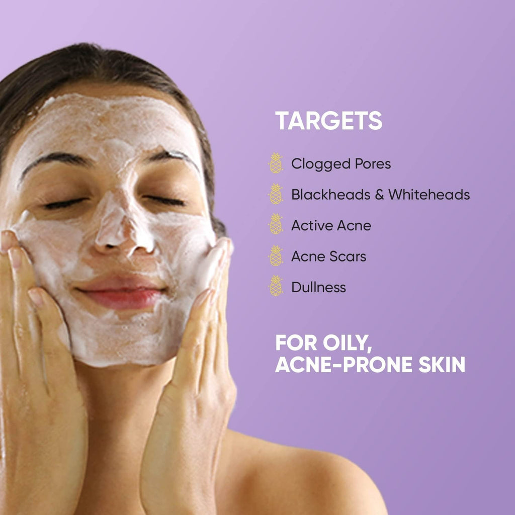 Dot & Key AHA BHA & Pineapple Glow Foaming Face Wash  For Glowing Skin, Oily, Acne Prone Skin,Sulphate Free | Grocsy