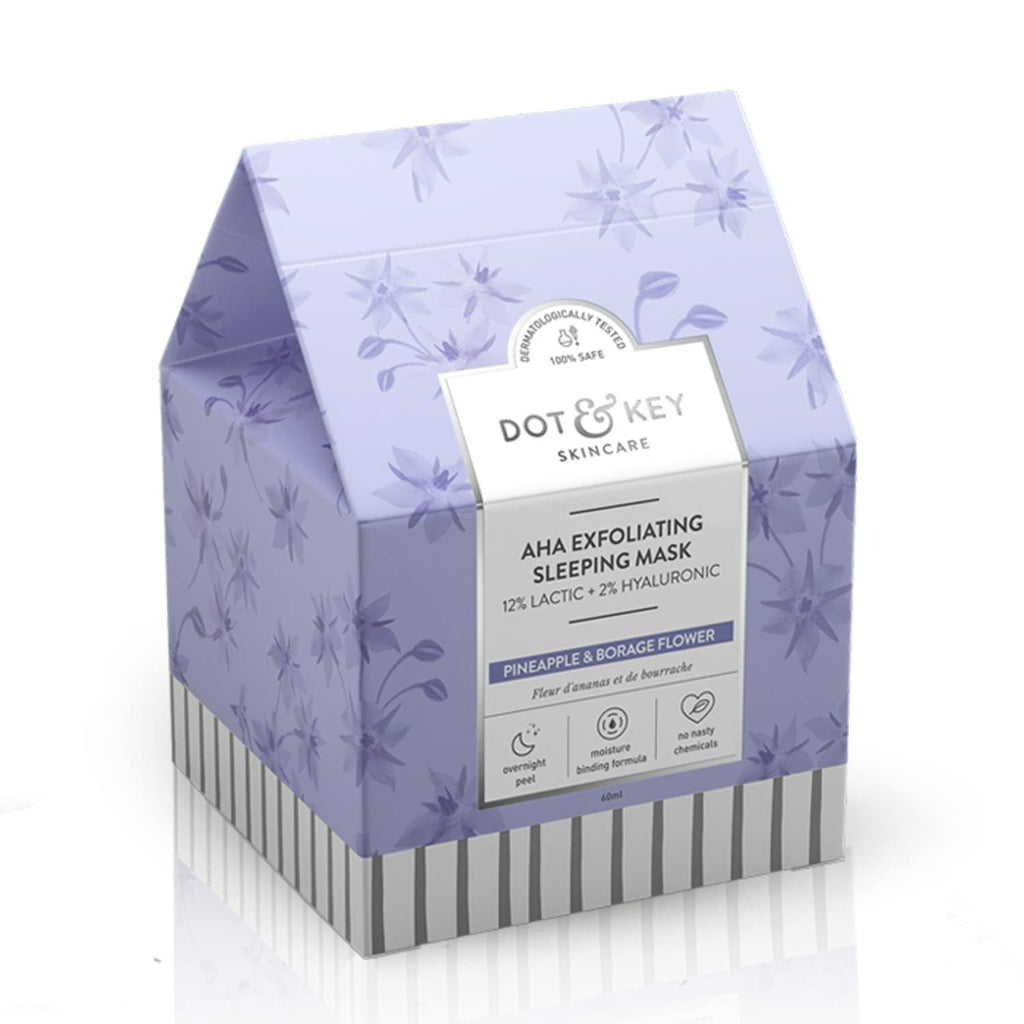 Dot & Key AHA Exfoliating Sleeping Face Mask With Lactic & Hyaluronic Acid | Grocsy