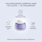 Dot & Key AHA Exfoliating Sleeping Face Mask With Lactic & Hyaluronic Acid | Grocsy