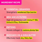 Dot & Key Barrier Repair Ceramide & Peptide SPF 50 Lip Balm - Plush Pink, UVA+UVB | Grocsy