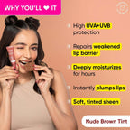 Dot & Key Barrier Repair Ceramide & Peptide SPF 50 PA+++, UVA+UVB Lip Balm - Warm Nude | Grocsy