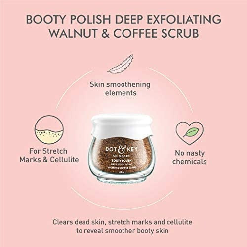 Dot & Key Booty Polish Deep Exfoliating Walnut & Coffee Body Scrub | Grocsy
