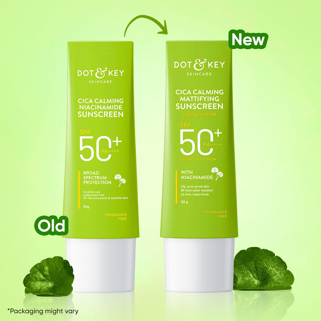 Dot & Key Cica + Niacinamide Face Sunscreen SPF 50 PA+++ | Grocsy