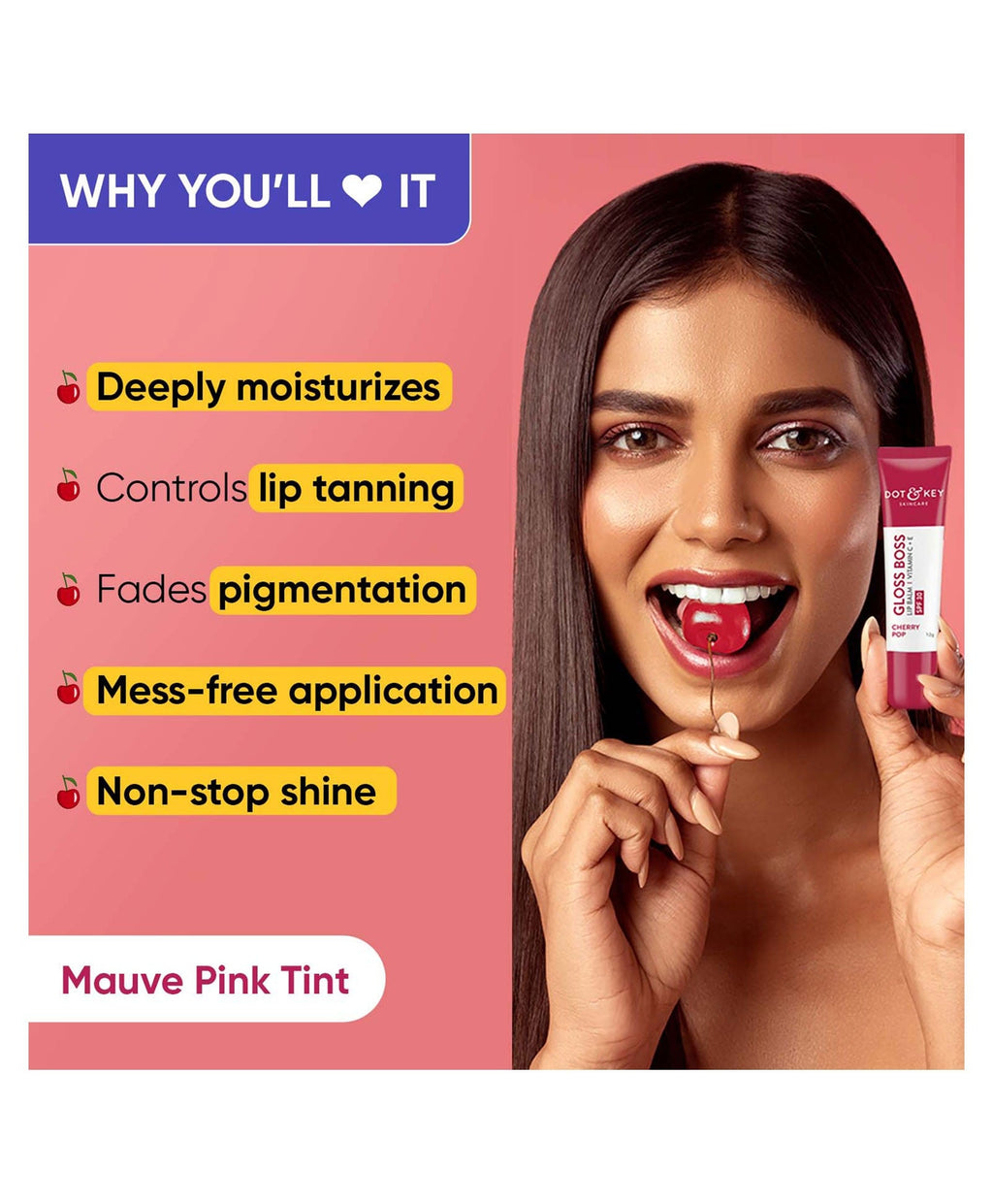 Dot & Key Gloss Boss Cherry Lip Balm | Grocsy