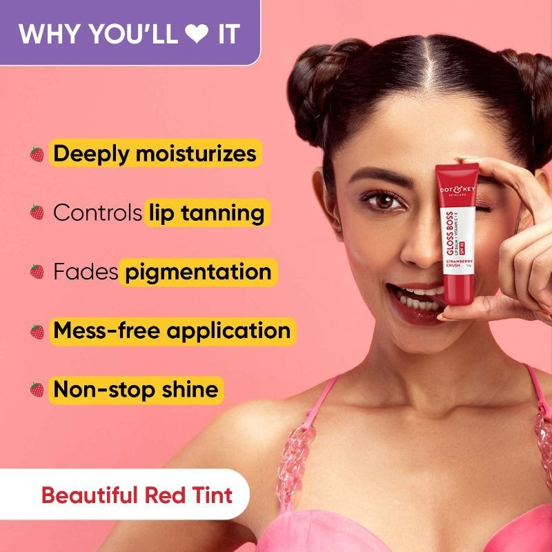 Dot & Key Gloss Boss Strawberry Red Lip Balm | Grocsy