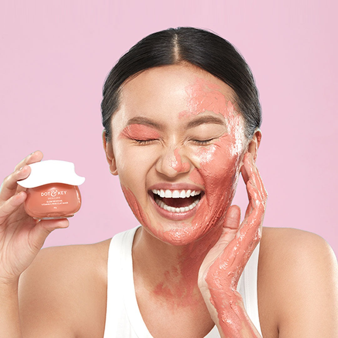 Dot & Key Glow Reviving Vitamin C Pink Clay Face Mask | Grocsy