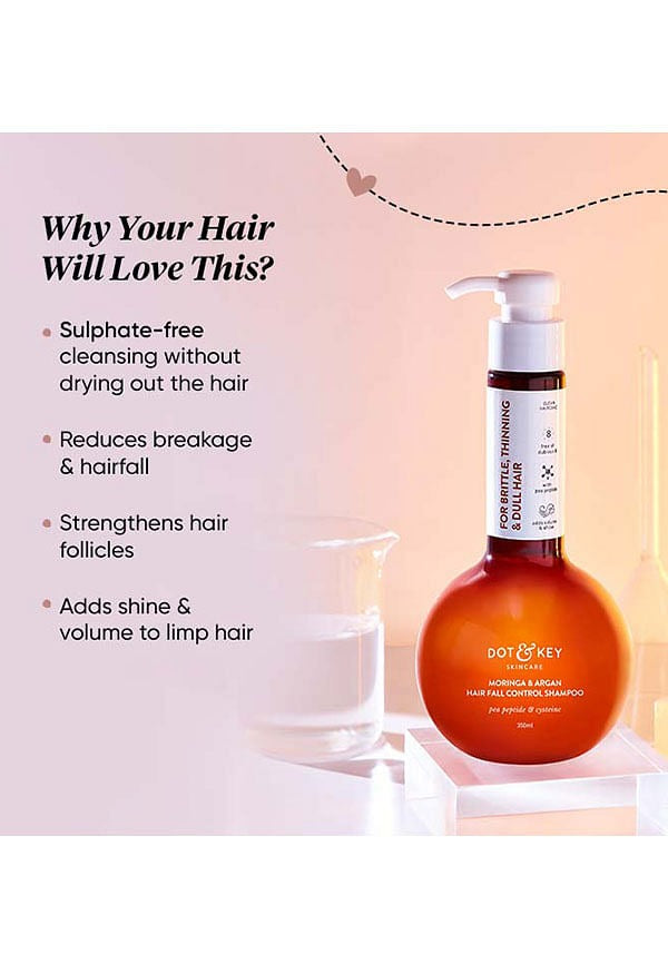 Dot & Key Moringa & Argan Oil Anti Hair Fall Shampoo | Grocsy