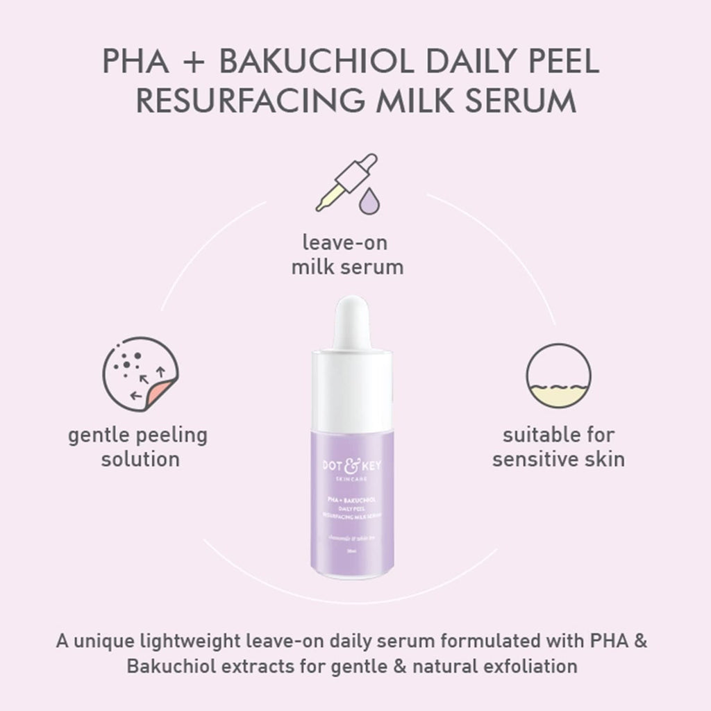 Dot & Key PHA + Bakuchiol Daily Peel Milk Serum | Grocsy