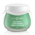 Dot & Key Pollution + Acne Defense Green Clay Face Mask | Grocsy
