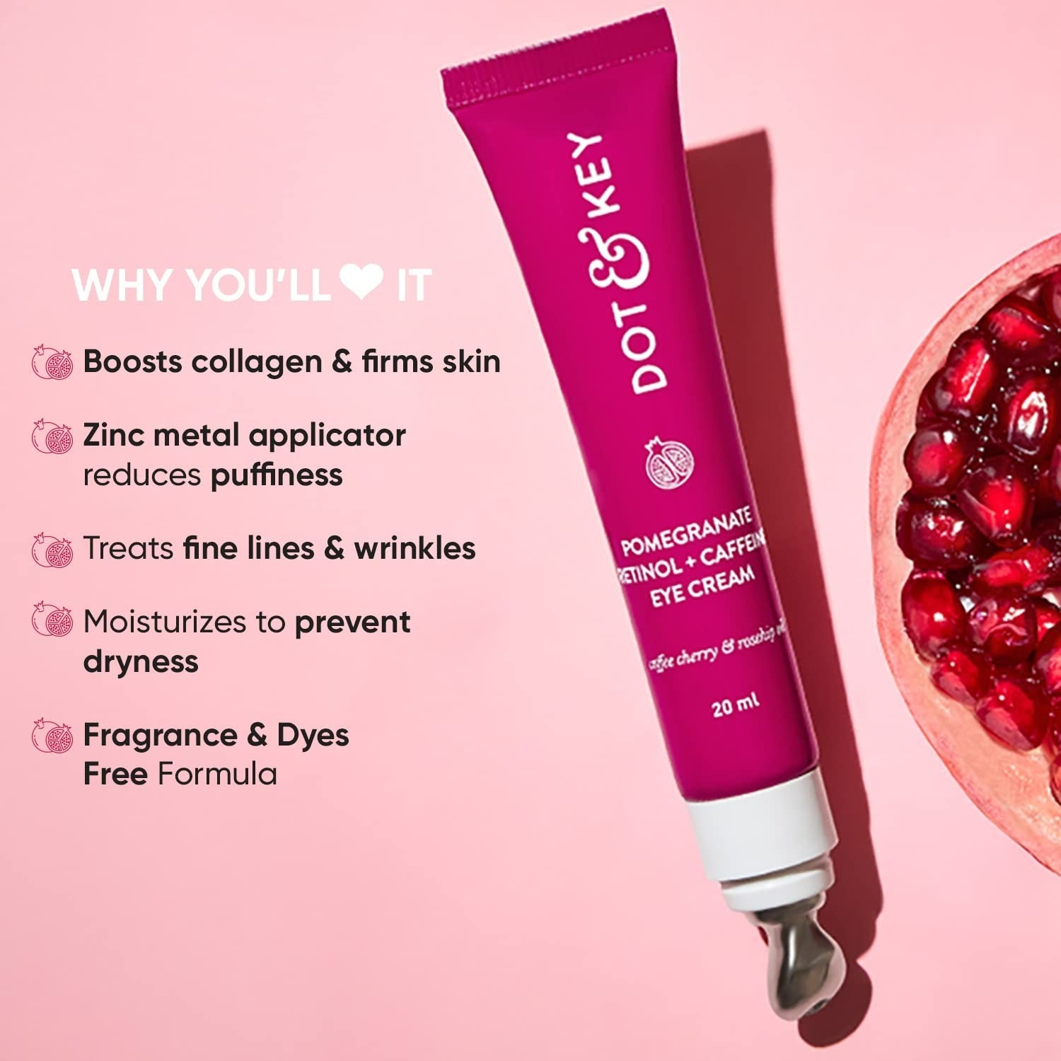 Dot & Key Pomegranate + Caffeine Retinol Eye Cream | Grocsy