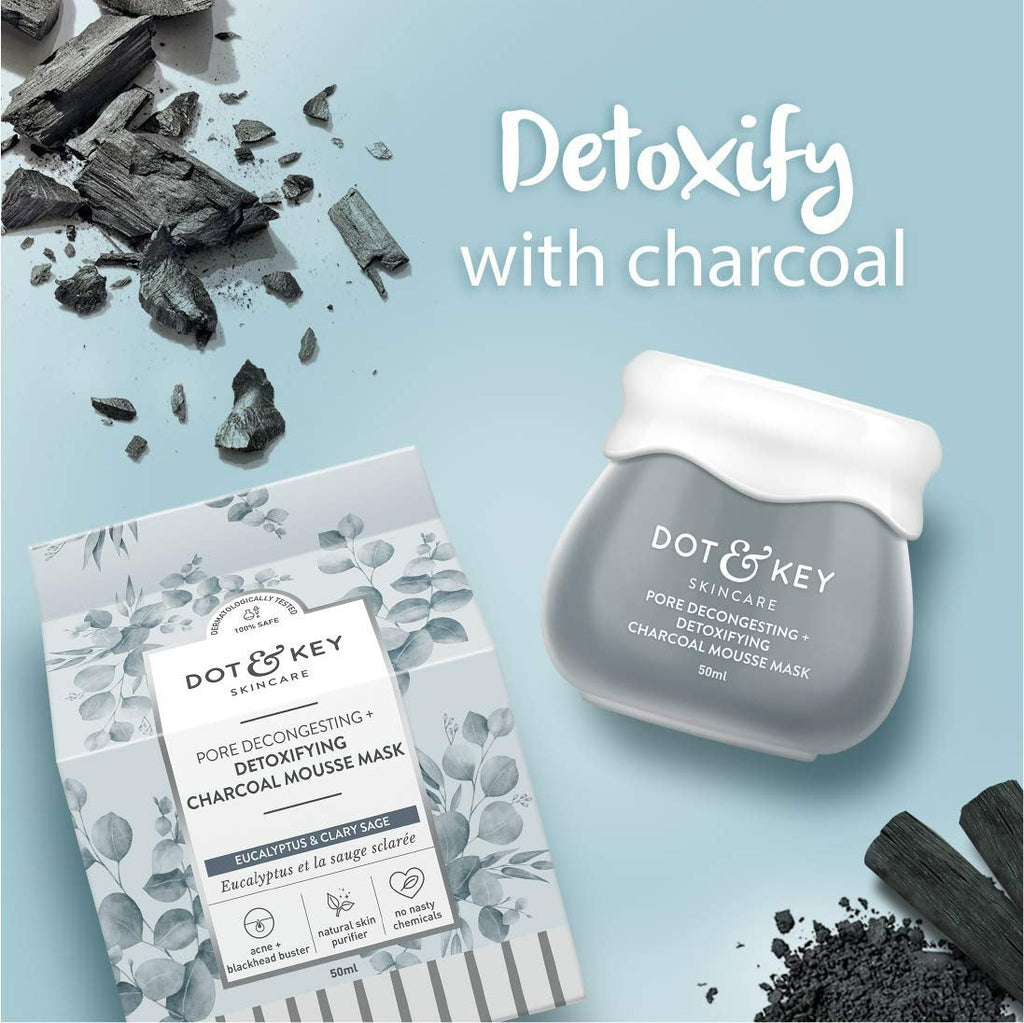 Dot & Key Pore Decongesting + Detoxifying Charcoal Mousse Clay Mask | Grocsy
