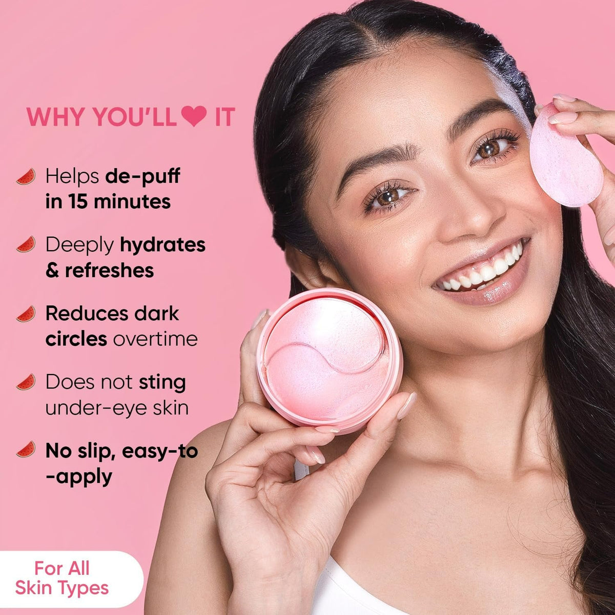 Dot & Key Watermelon Cooling Hydrogel Eye Patches | Grocsy