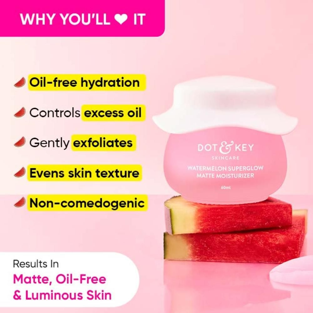 Dot & Key Watermelon Fresh Matte Moisturizer For Face With Watermelon Extracts | Grocsy