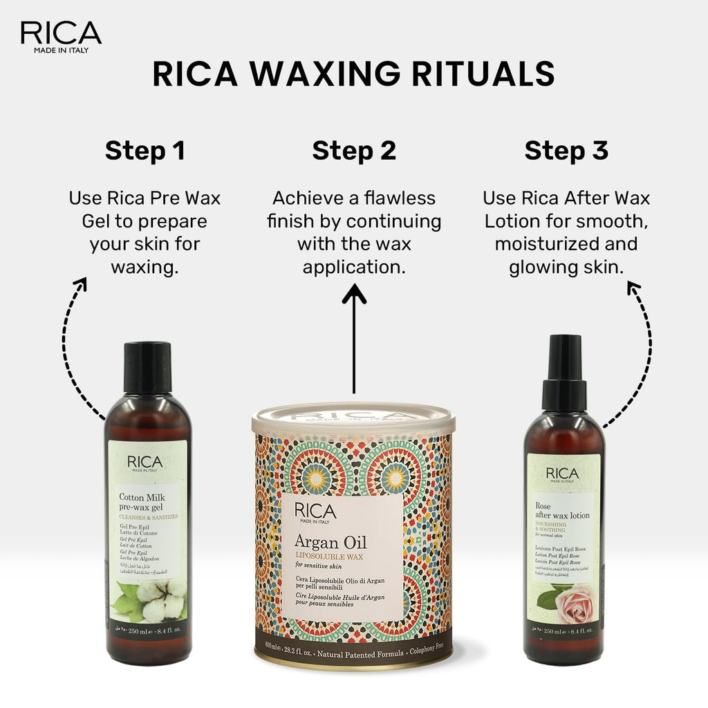 Rica Argan Oil Liposoluable Wax for Sensitive Skin | Grocsy