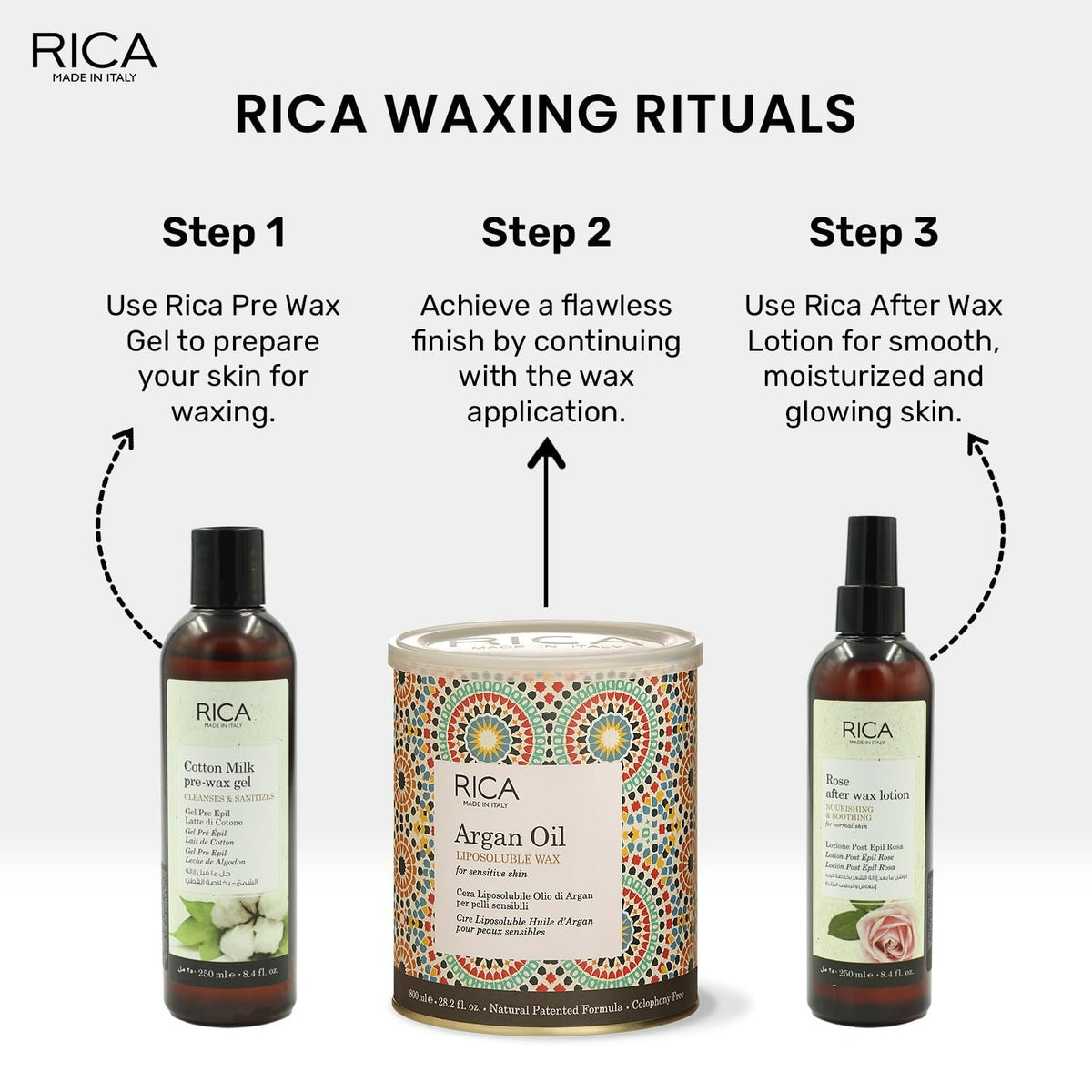 Rica Argan Oil Liposoluable Wax for Sensitive Skin | Grocsy