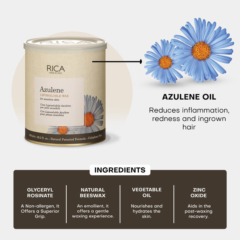 Rica Azulene Liposoluble Wax for Sensitive Skin | Grocsy