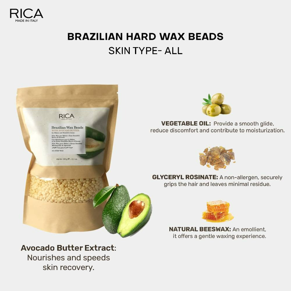 Rica Brazilian Wax Beads With Avocado Butter & Natural Beeswax | Grocsy