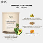 Rica Brazilian Wax with Avocado Butter, Natural & Stripless Wax | Grocsy