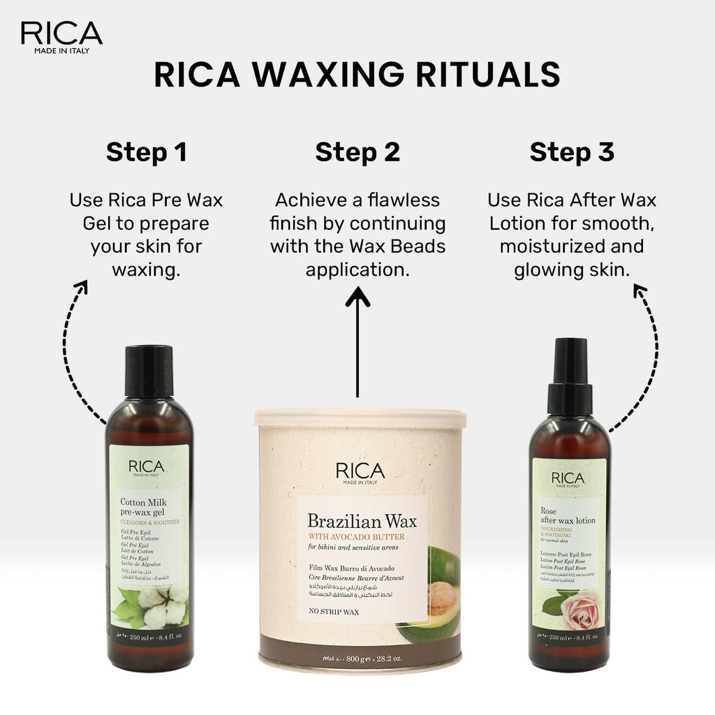 Rica Brazilian Wax with Avocado Butter, Natural & Stripless Wax | Grocsy