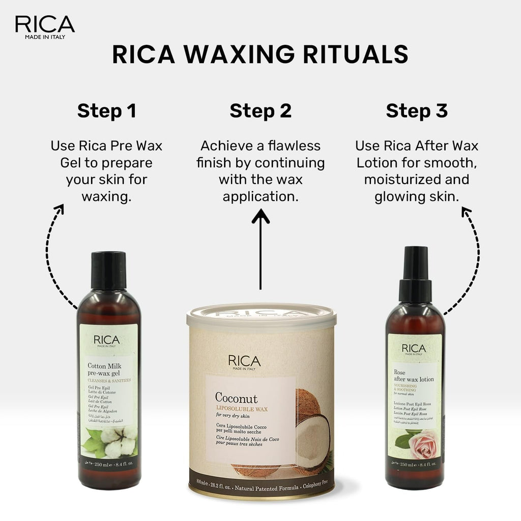 Rica Coconut Liposoluble Hair Removal Wax for Very Dry Skin | Grocsy
