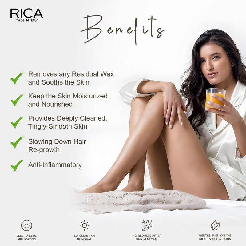Rica Cotton Milk Pre-Wax Gel Cleansing Waxing Hair Cleaning with Naural Extracts for Hydration & Softening Skin | Grocsy