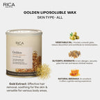 Rica Golden Liposoluble Hair Removal Wax For All Skin Types, With Natural Ingredients | Grocsy