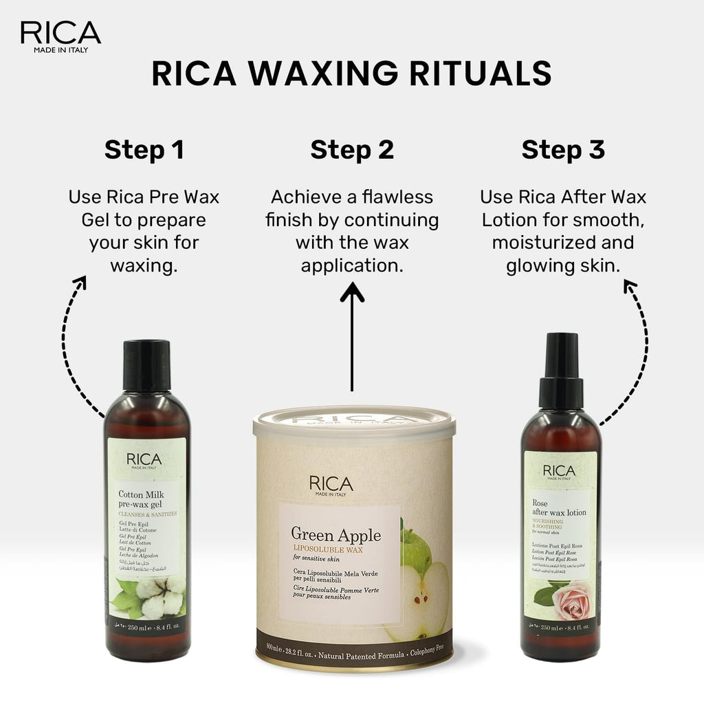 Rica Green Apple Liposoluble Wax For Sensitive Skin | Grocsy