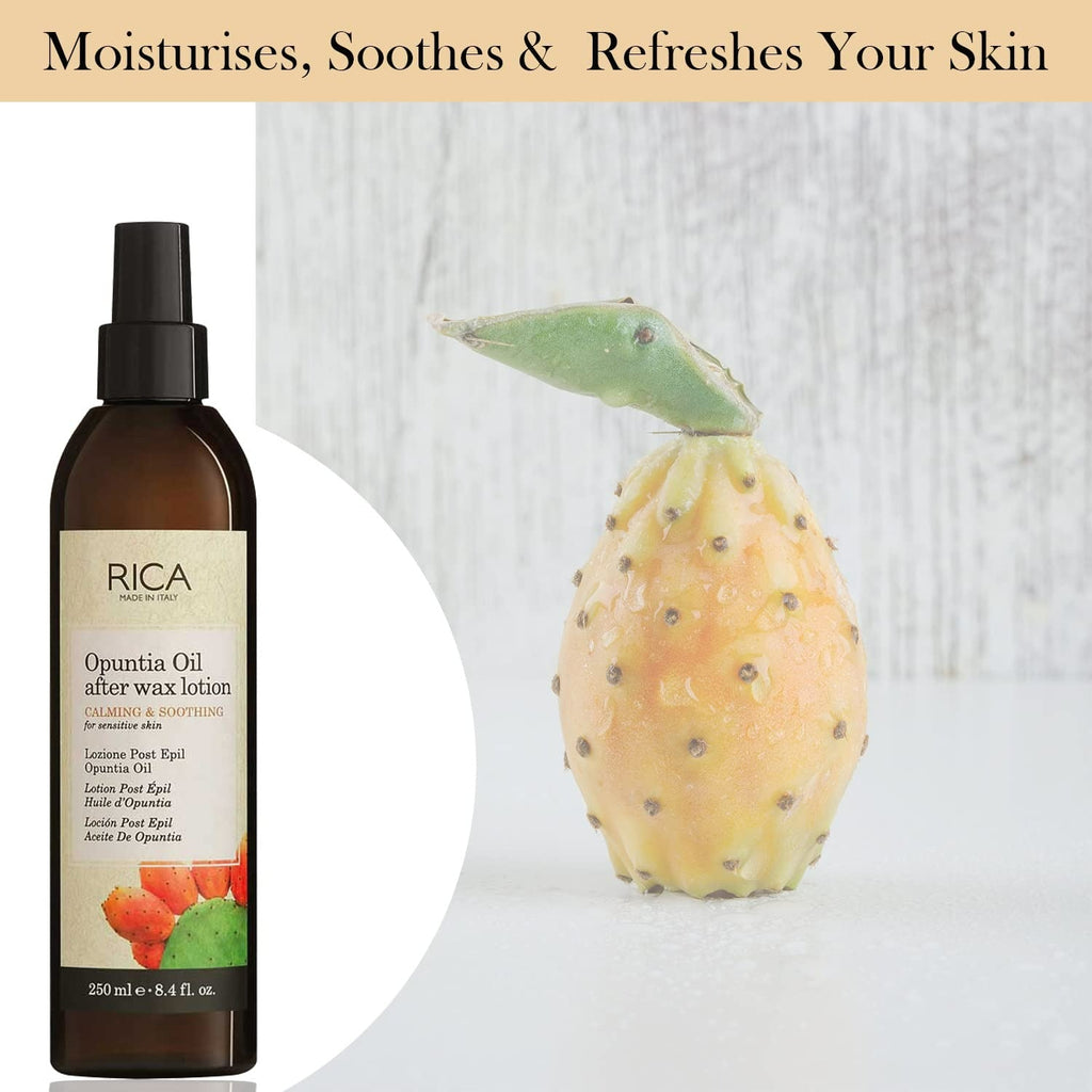 Rica Opuntia Oil After Wax Lotion For Sensitive & Calming Skin, Moisturises, Soothes, & Refreshes Skin | Grocsy