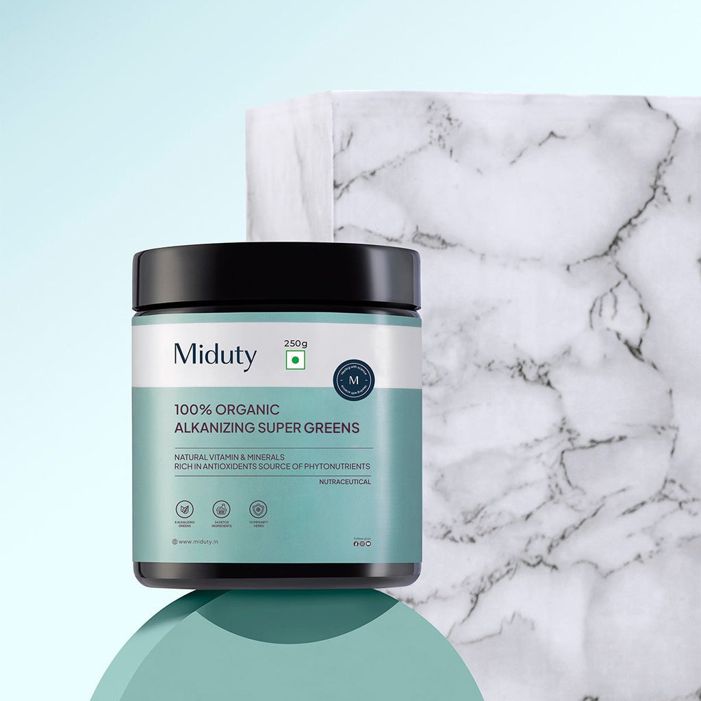Miduty by Palak Notes 100% Organic Alkalizing Super Greens Powder | Grocsy