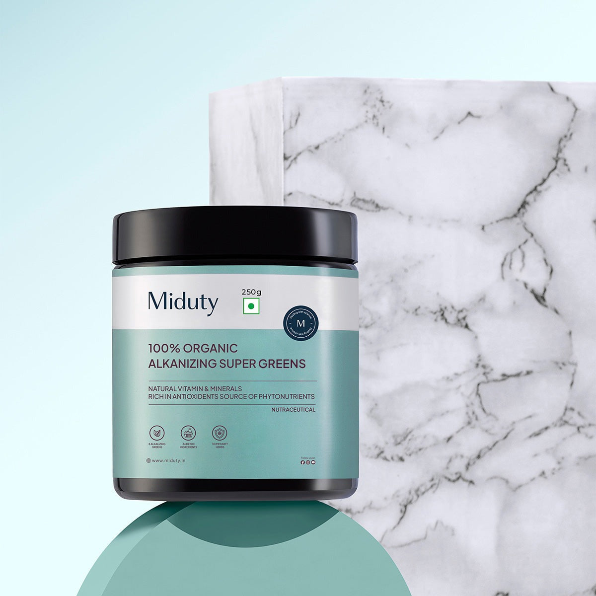 Miduty by Palak Notes 100% Organic Alkalizing Super Greens Powder | Grocsy