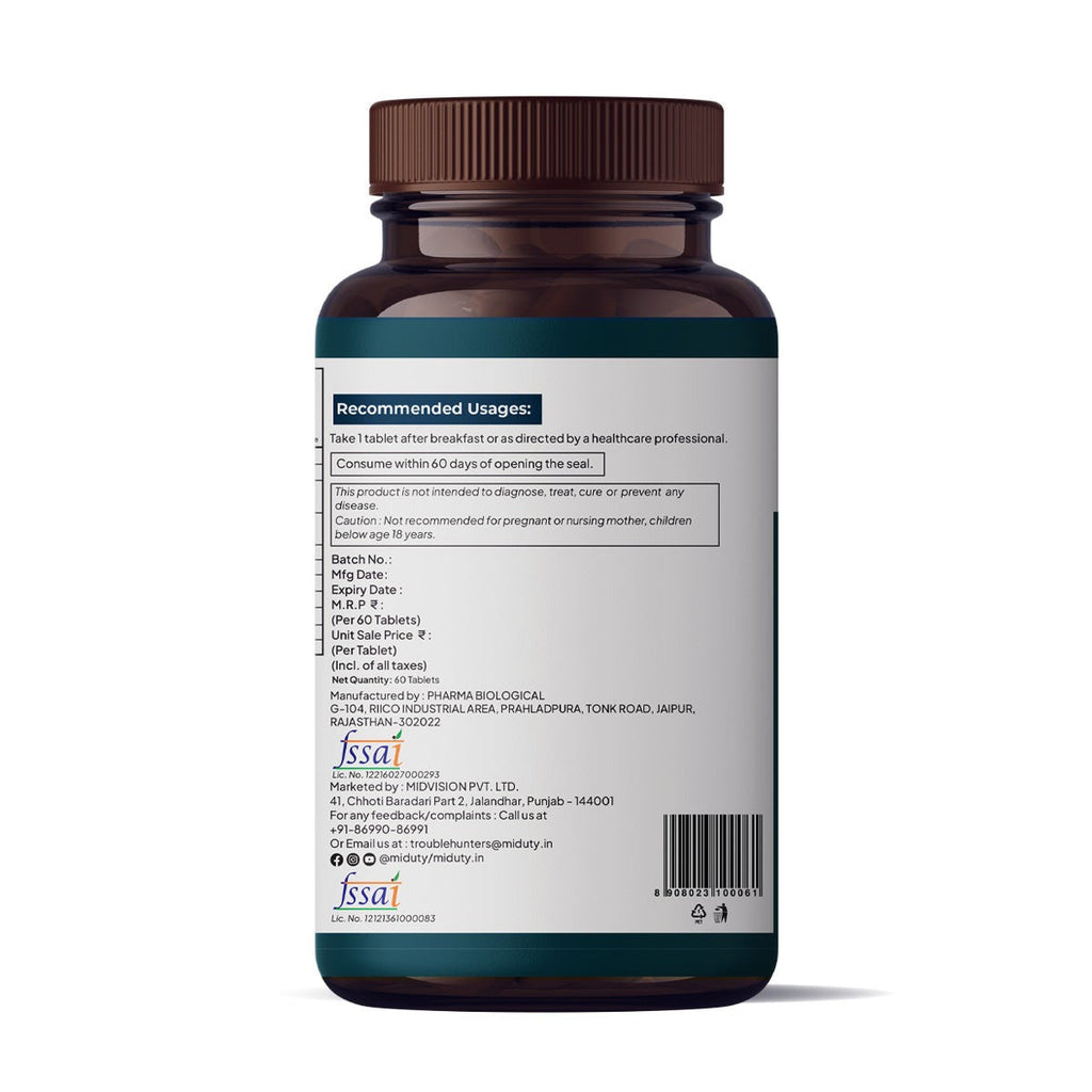 Miduty by Palak Notes Blood Sugar Control Tablets | Grocsy