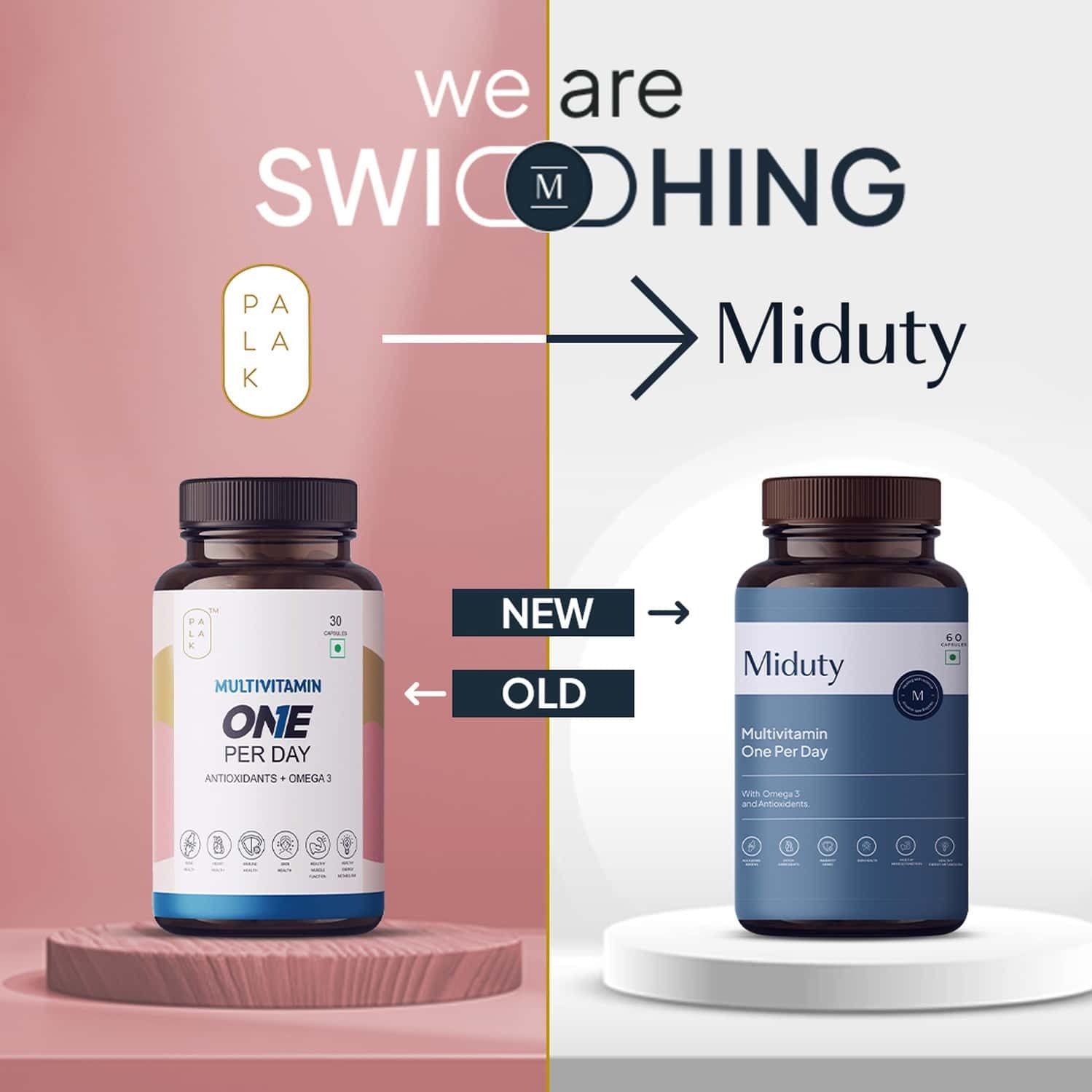 Miduty by Palak Notes Multivitamin One Per Day Capsules | Grocsy