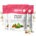 OZiva Protein & Herbs for Women - Protein Powder to Reduce Body Fat, Manage Weight & Metabolism, No Added Sugar | Grocsy