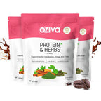 OZiva Protein & Herbs for Women - Protein Powder to Reduce Body Fat, Manage Weight & Metabolism, No Added Sugar | Grocsy