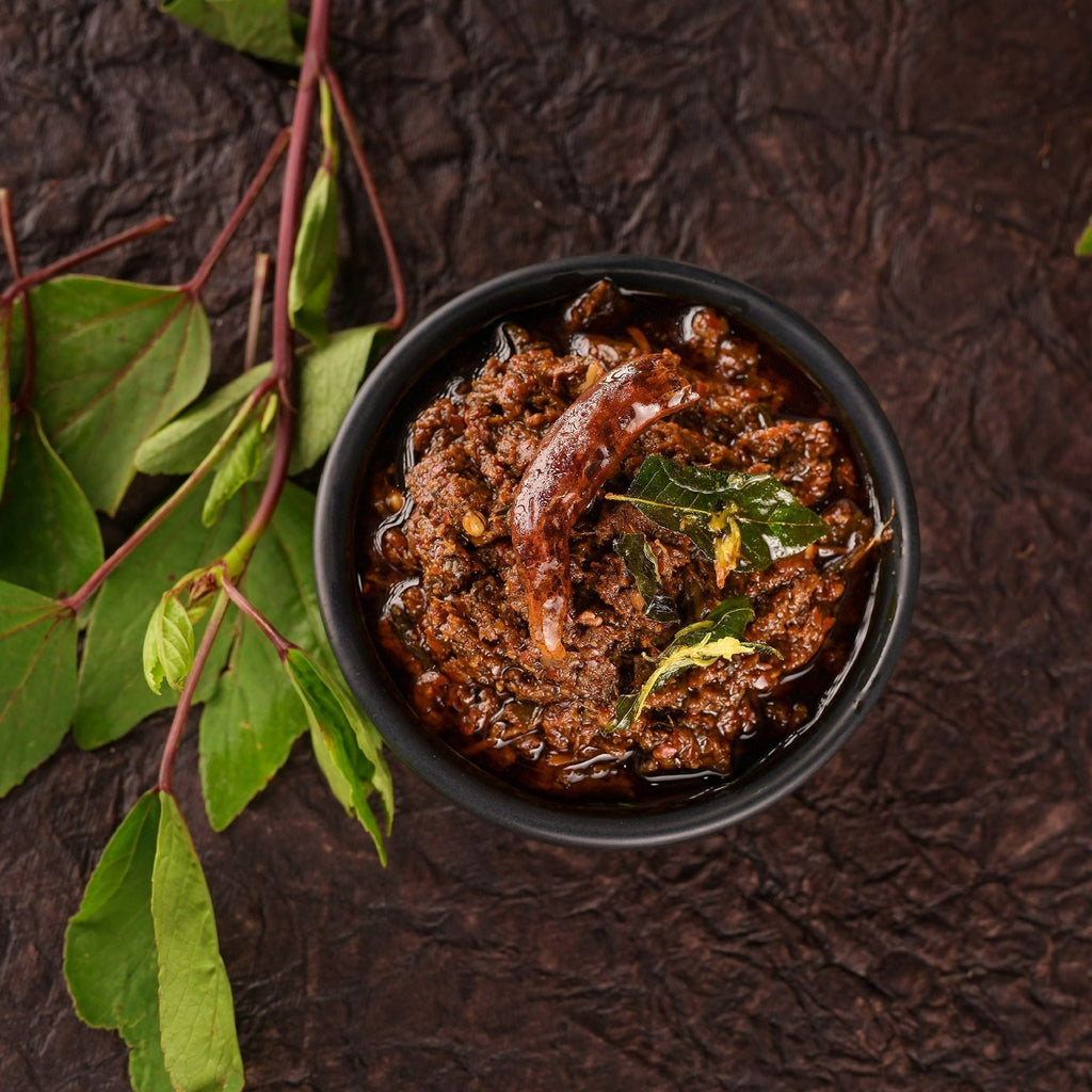 Vellanki Foods Gongura Pickle | Authentic Andhra Roselle Leaf Achaar - Swadesiicart