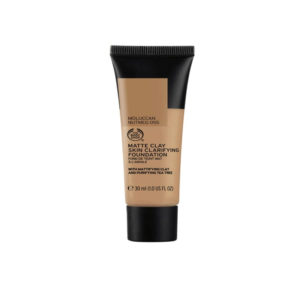 The Body Shop Matte Clay Skin Clarifying Foundation - 055 Moluccan Nutmeg | Grocsy