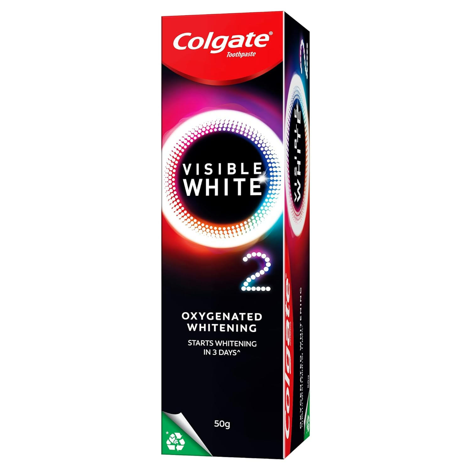 Colgate Visible White O2 Teeth Whitening Toothpaste with Peppermint Sparkle | Grocsy