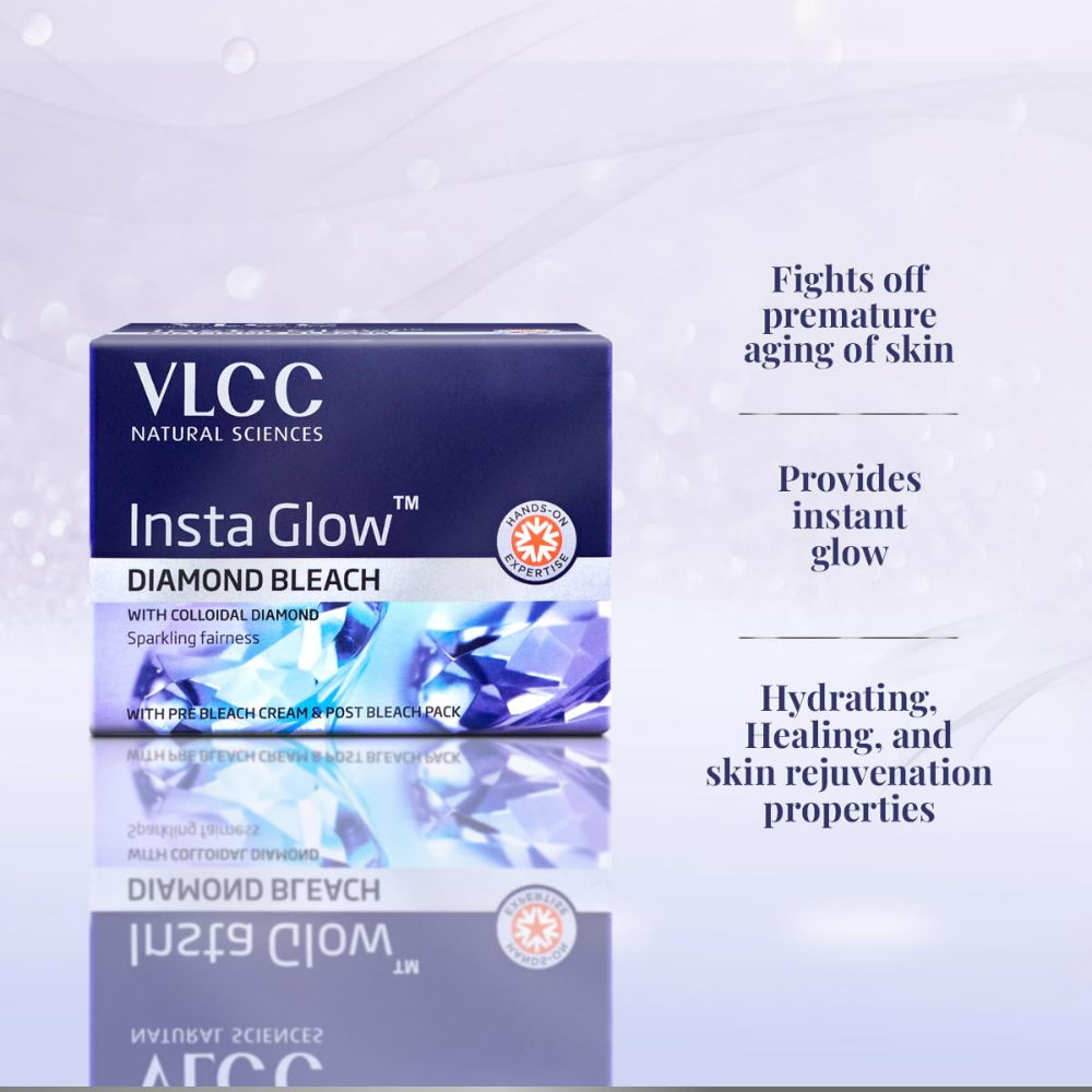 VLCC Insta Glow Diamond Bleach | Grocsy