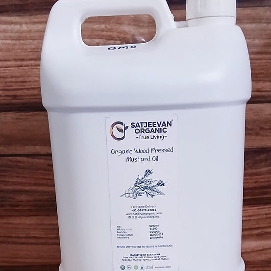 Satjeevan Organic Wood-Pressed Mustard Oil | Grocsy