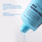 AHA Power Peel – Instantly Brightens Dull, Congested, Tanned Skin – 5 Min, At-Home Facial | Grocsy