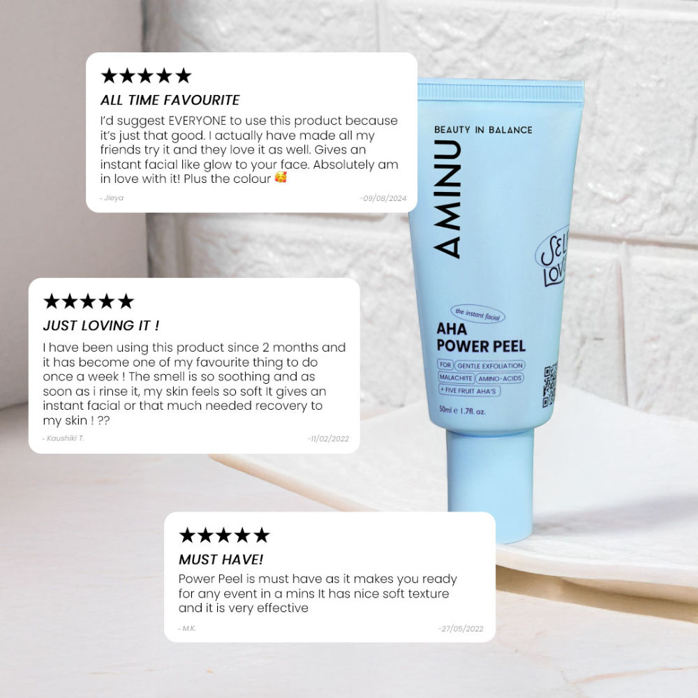 AHA Power Peel – Instantly Brightens Dull, Congested, Tanned Skin – 5 Min, At-Home Facial | Grocsy