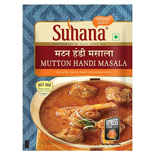Suhana Mutton Handi Spice Mix 50g Pouch - Pack of 8 | Grocsy